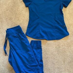 Adar Pro Royal Blue scrub set